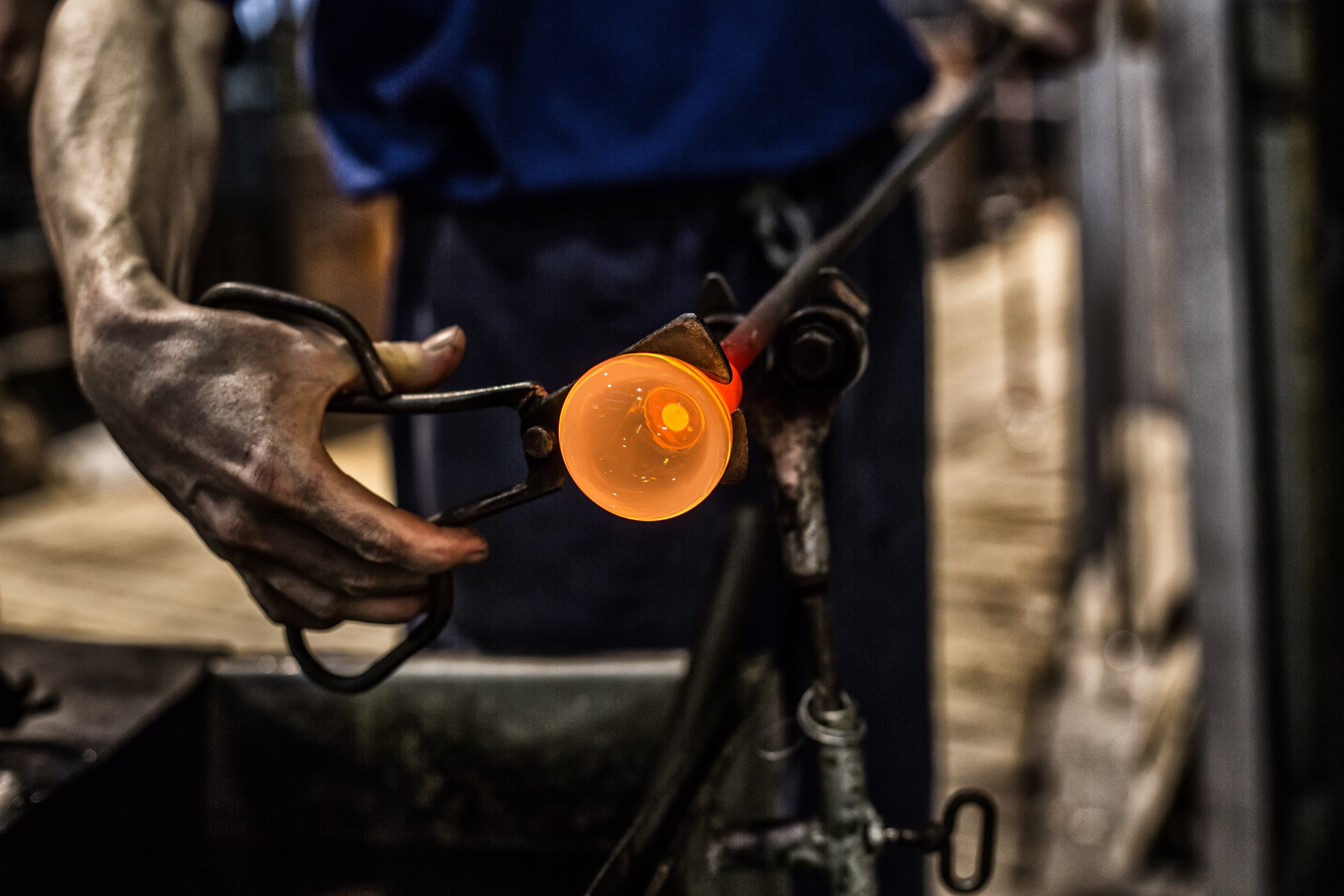 Traditional glassmaking tools