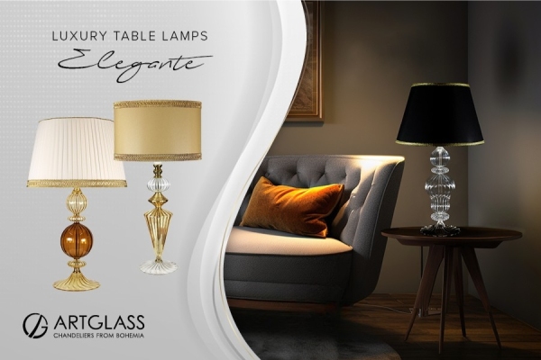 Elegance Table Lamps - Artglass.cz